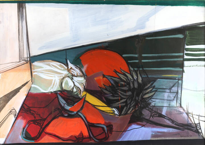 LUIGI GUERRICCHIO - 'Natura morta con forbici' 1966