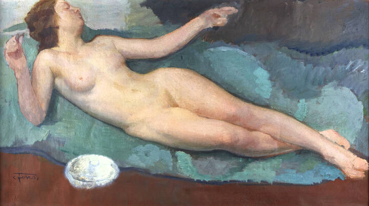 CESARE FERRO - 'Donna sdraiata'