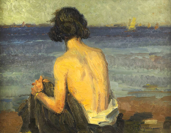 FELICE CASTEGNARO - 'Guardando il mare' Fusina 1923