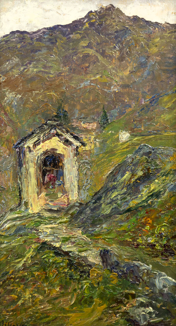 CESARE BISCARRA - 'Cappelletta in montagna'
