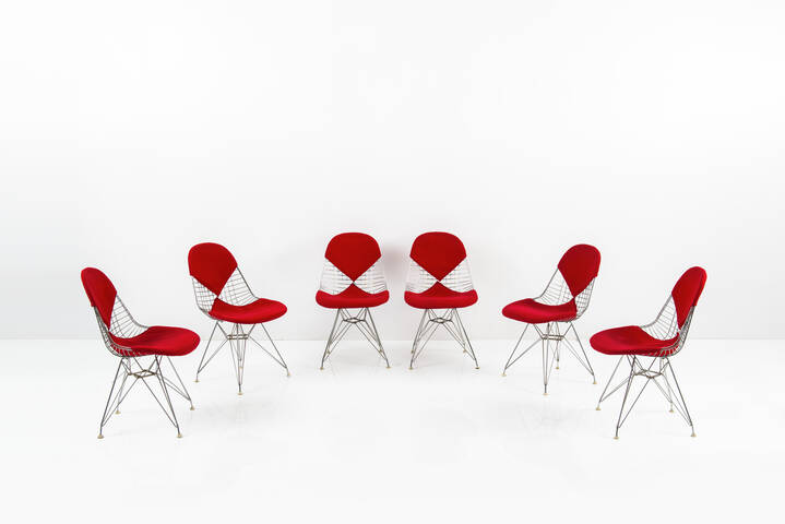 CHARLES E RAY EAMES - Sei sedie mod. Dining Bikini