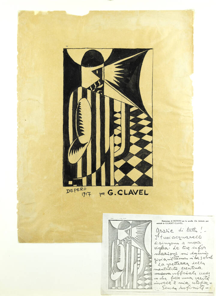 FORTUNATO DEPERO - 'Per G. Clavel' 1917