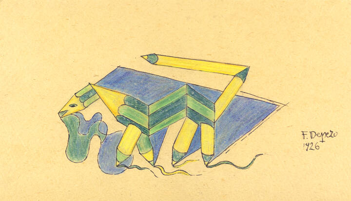 FORTUNATO DEPERO - 'Animale fantastico' 1923