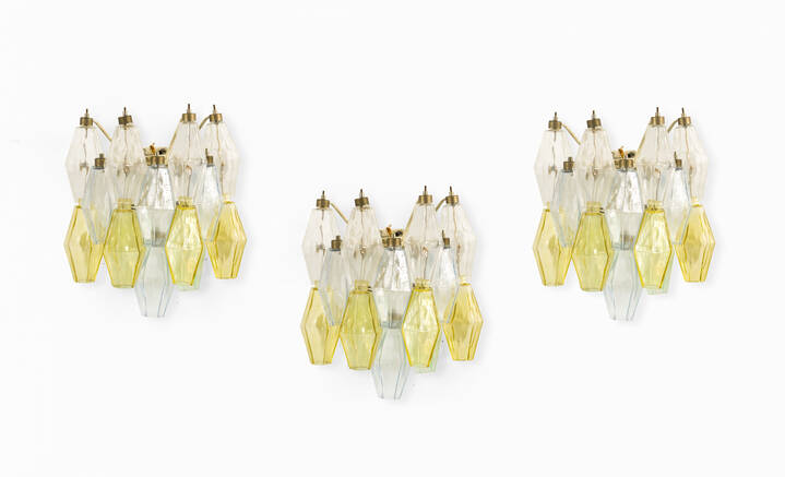 VENINI - Tre appliques della serie Poliedri