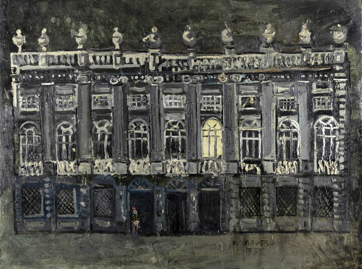 FRANCESCO TABUSSO - 'Veduta di Palazzo Madama' 1957