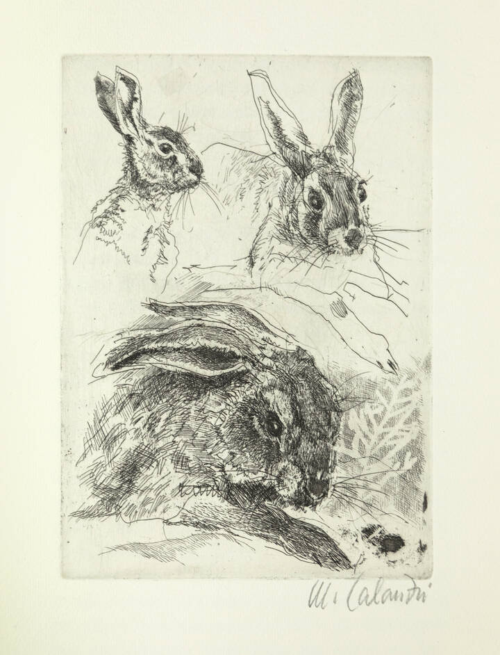 MARIO CALANDRI - 'Mario Rigoni Stern - Segni sulla neve' 1982