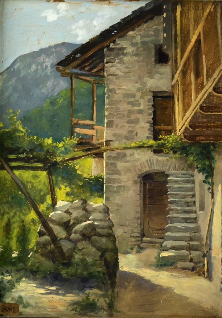 GIOVANNI PISANO - 'Studio - Dintorni di Saint-Vincent' estate 1924