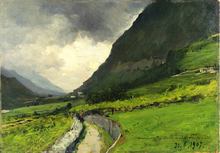 LORENZO DELLEANI - 'Minaccia di temporale' 30.6.1907