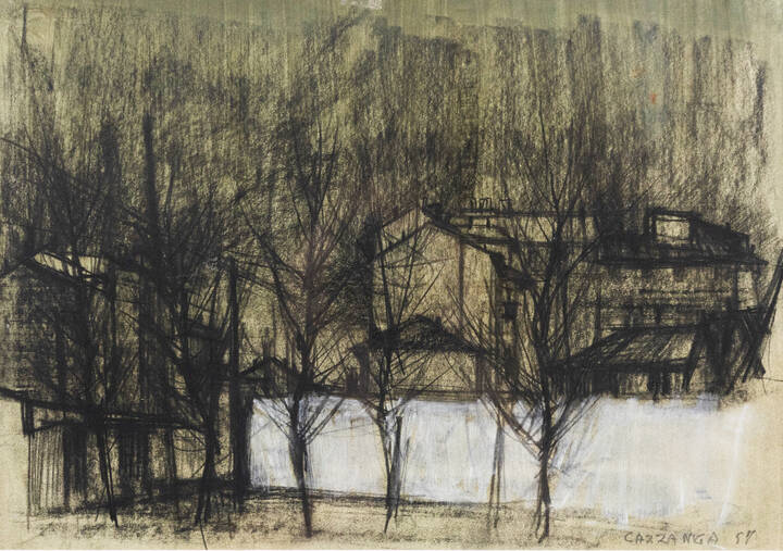 GIANCARLO CAZZANIGA - 'Paesaggio' 1957