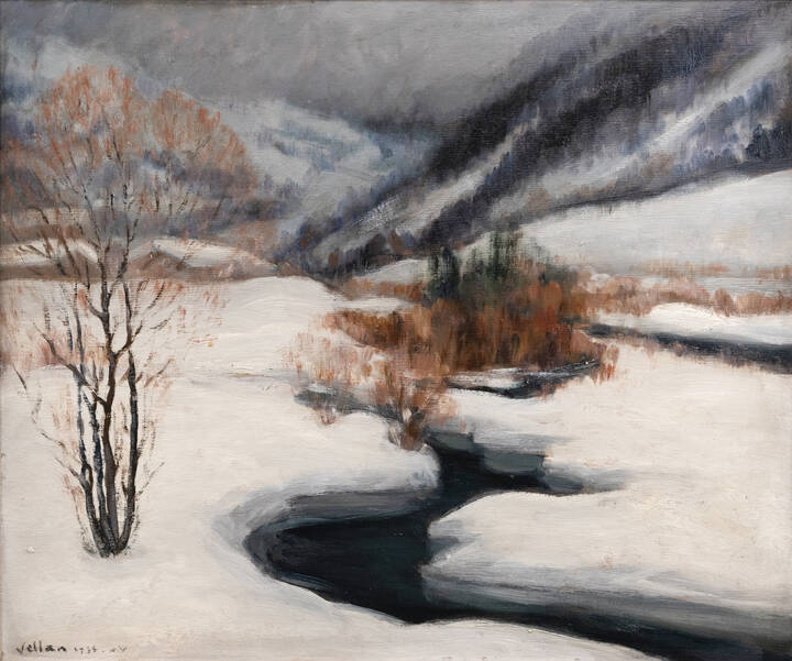 FELICE VELLAN - 'Presso Cesana - Val di Susa' 1936