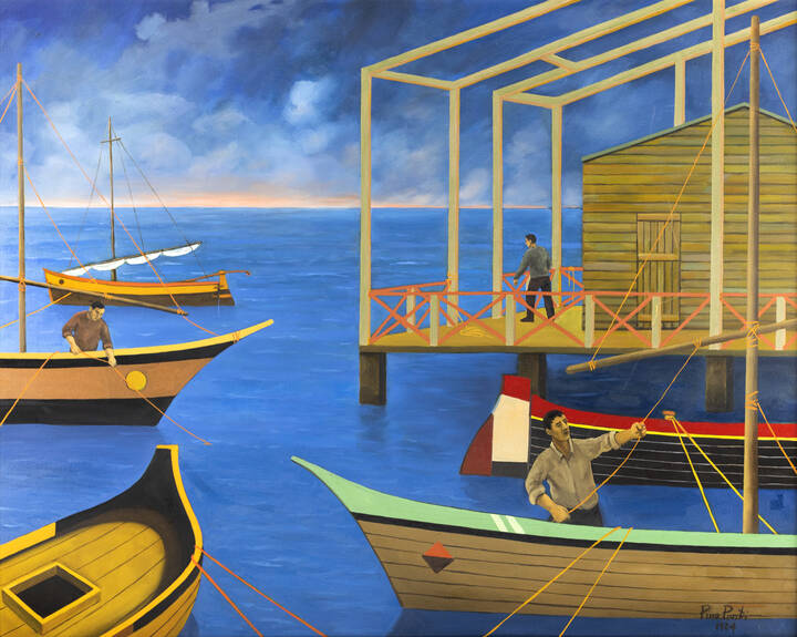 PINO PONTI - 'Tramonto al lido' 1924