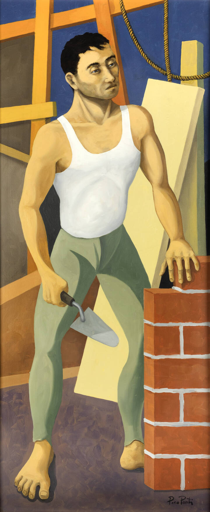 PINO PONTI - 'Muratore' metà anni '950