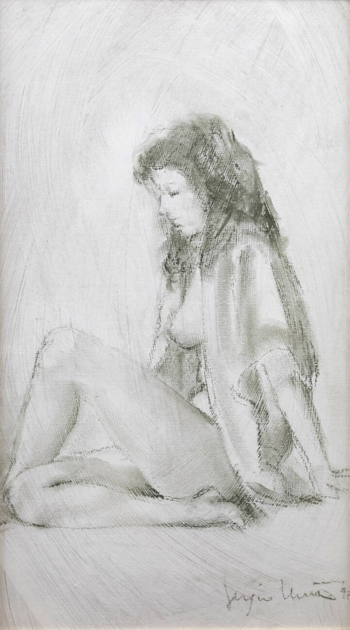 SERGIO UNIA - 'Nudino di giovinetta seduta' 1991
