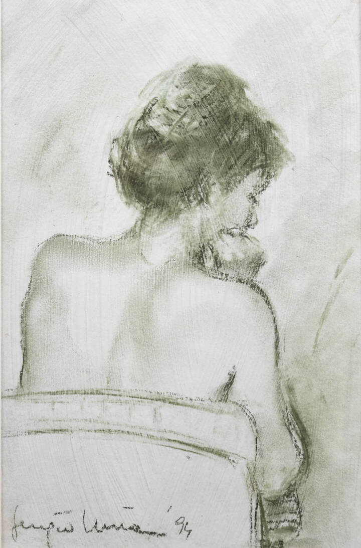 SERGIO UNIA - 'Fanciulla seduta vista di schiena' 1994