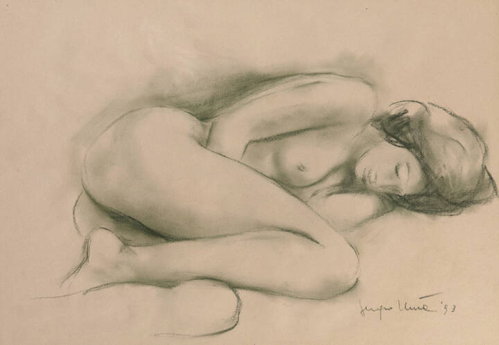 SERGIO UNIA - 'Fanciulla nuda accovacciata' 1993