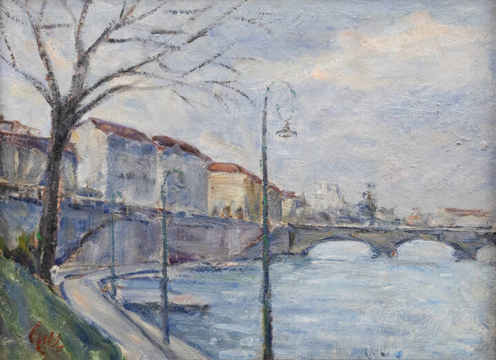 GIOVANNI GILLI - 'Veduta del Po' 25/5/1955