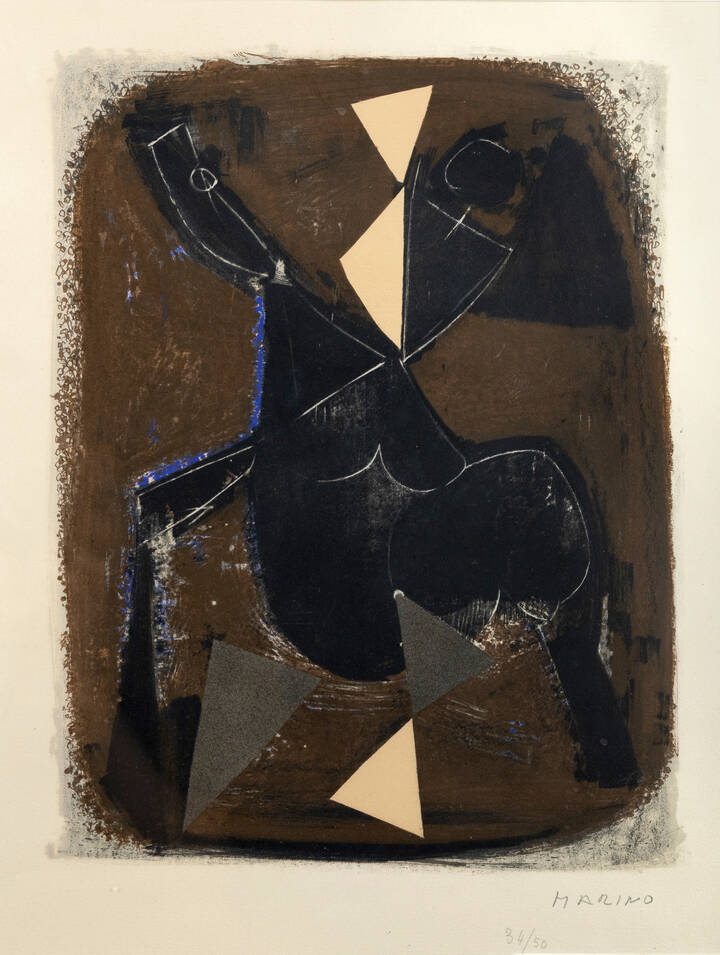 MARINO MARINI - 'Le cavalier noir (L'impazzata) 1962