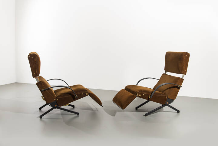 OSVALDO BORSANI - Coppia di poltrone mod. P40