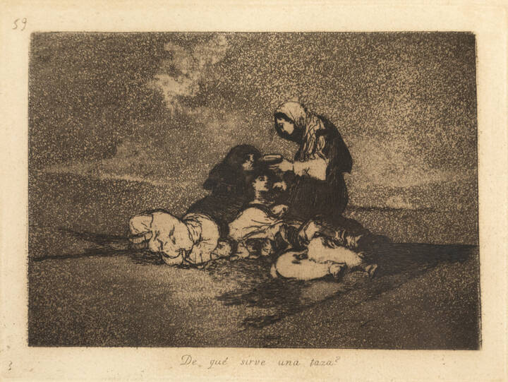FRANCISCO GOYA Y LUCIENTES - 'De qué sirve una taza?'