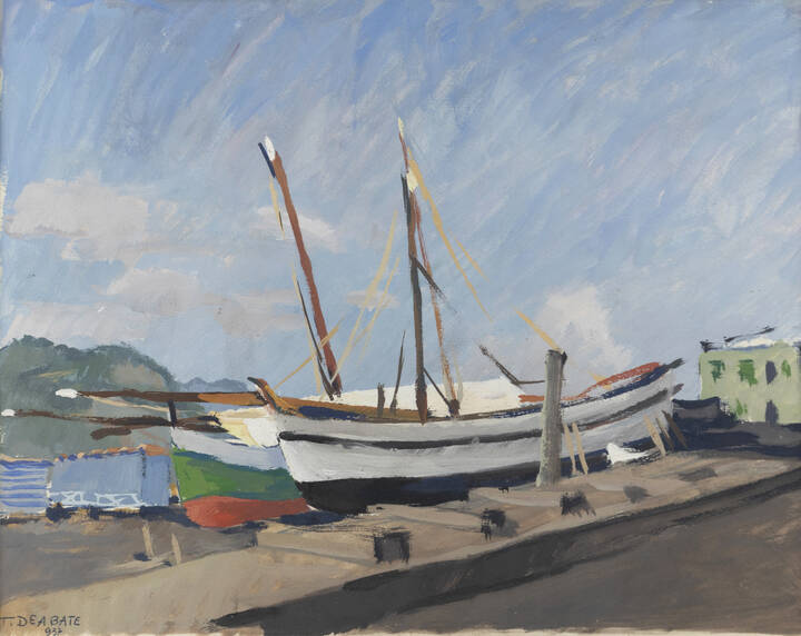 TEONESTO DEABATE - 'Barche al porto' 1937