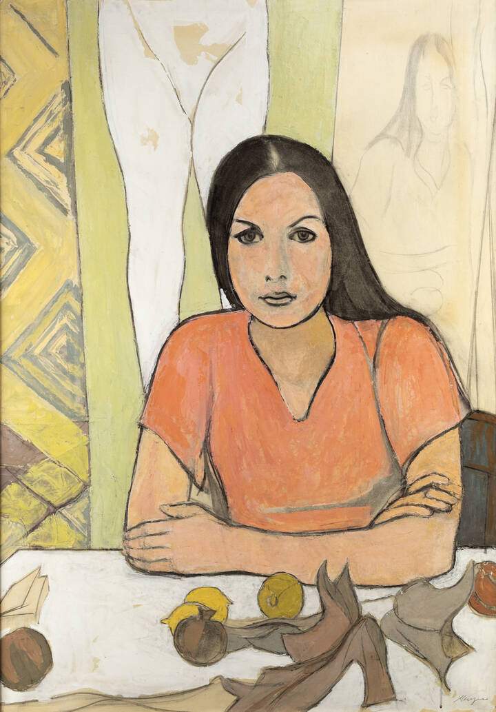 FRANCESCO MENZIO - 'Carla appoggiata al tavolo'