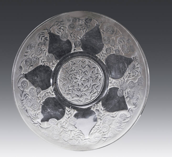 PIATTO - 'Piatto in vetro bianco' 1930 circa