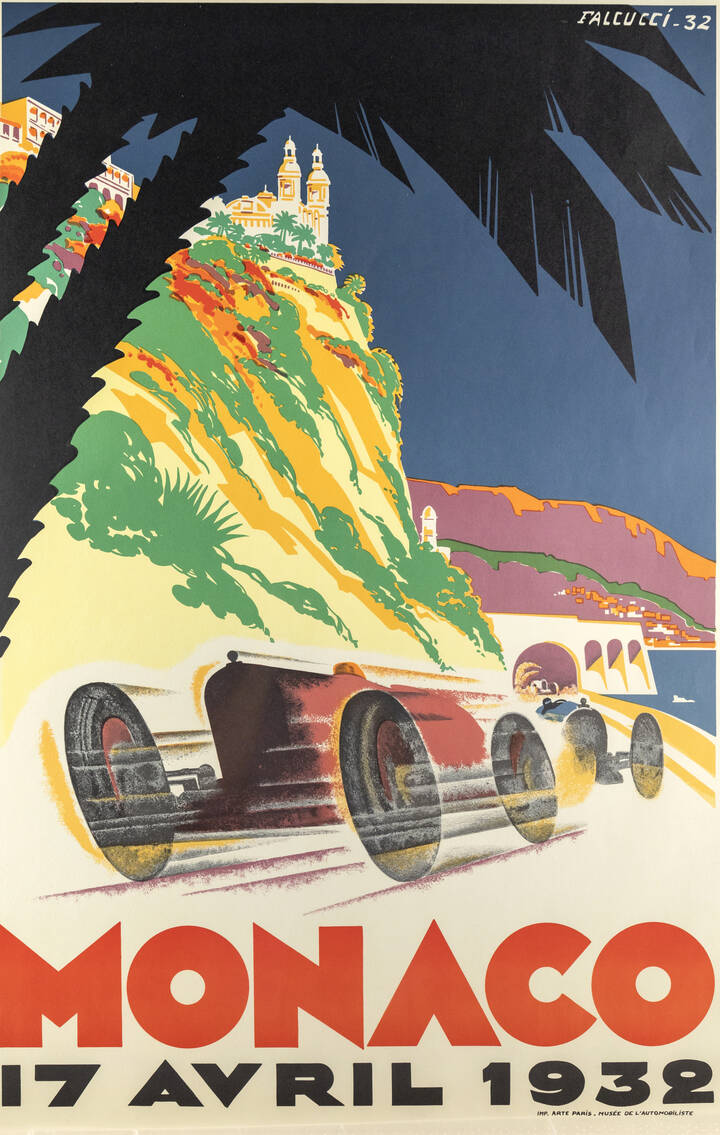 MANIFESTO DI ROBERT FALCUCCI - 'Monaco 17 avril 1932' 1983