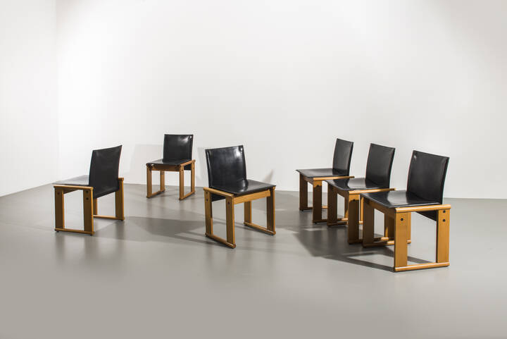 AFRA E TOBIA SCARPA - Sei sedie della serie Monk