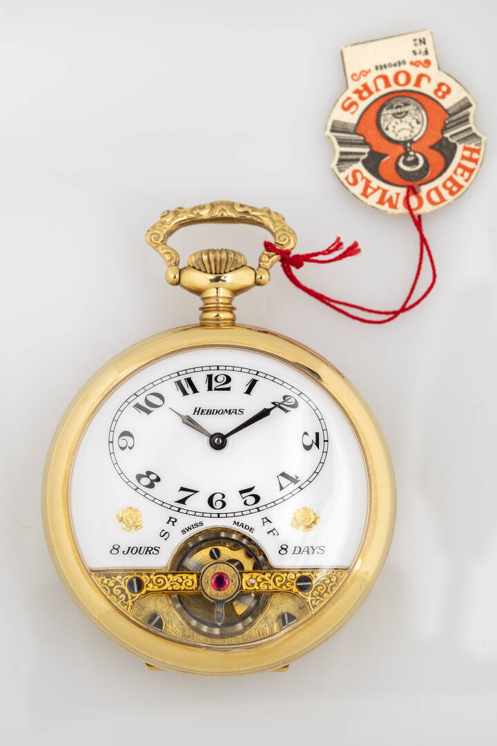 HEBDOMAS - Orologio da tasca, 8 giorni di carica, serie recente