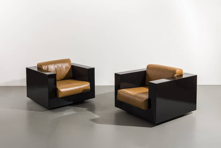 LELLA E MASSIMO VIGNELLI - Coppia di poltrone mod. Saratoga