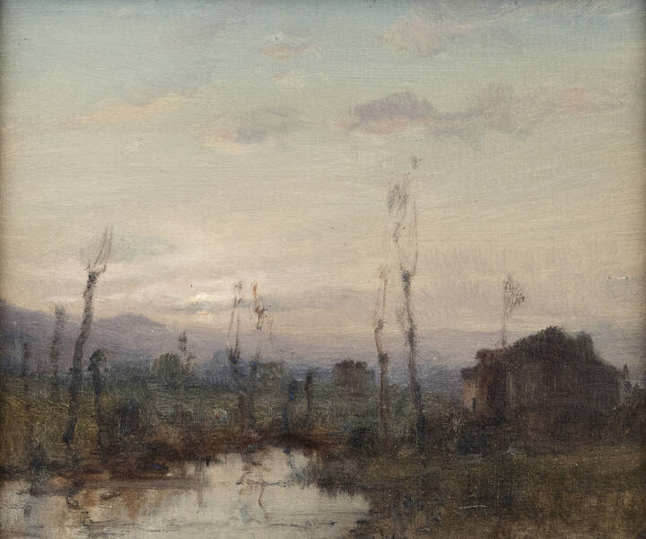 VITTORE ANTONIO CARGNEL - 'Mattino in brughiera (Aviano)' ottobre 1925