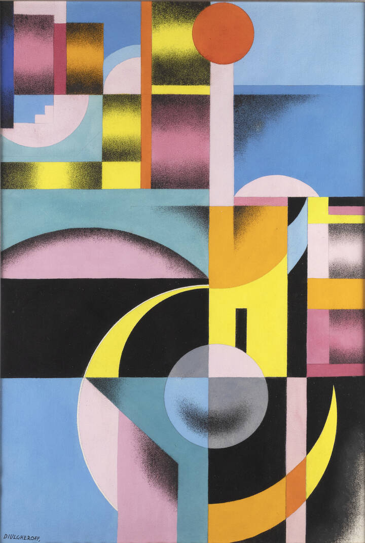 NICOLAJ DIULGHEROFF - 'Oriente' dal ciclo 'Composizioni' 1926