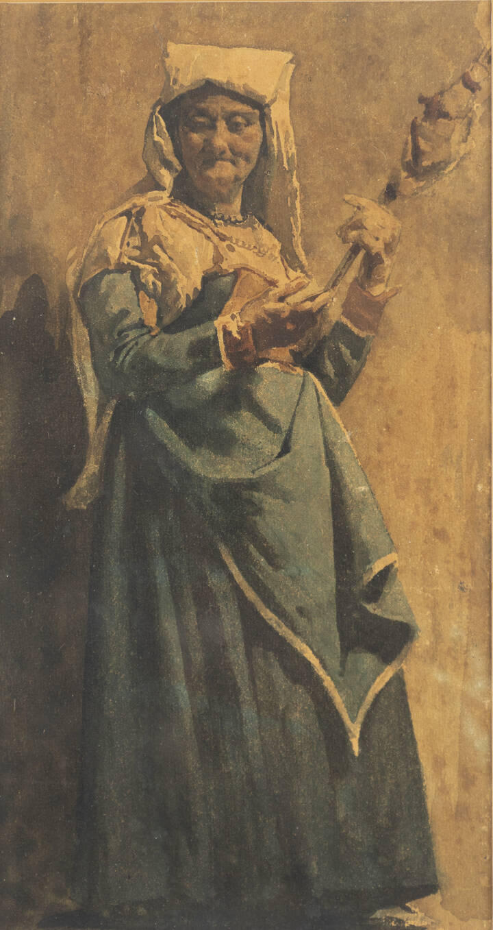 GIACOMO GANDI - 'Vecchia filatrice'