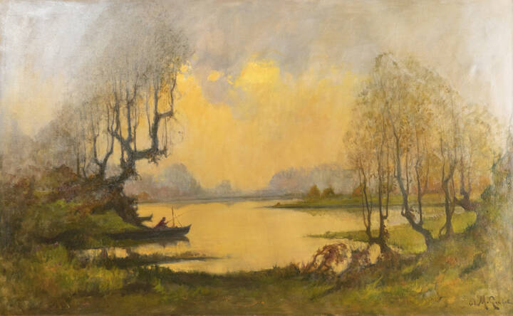 MARIO GACHET - 'Paesaggio lacustre'