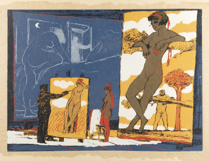 SALVATORE FIUME - 'Modella e pittore'