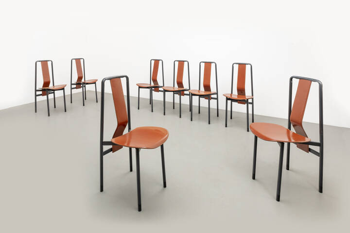 ACHILLE CASTIGLIONI - Otto sedie mod. Irma
