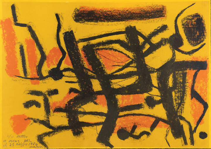 MARIO LATTES - 'Senza titolo' 1954