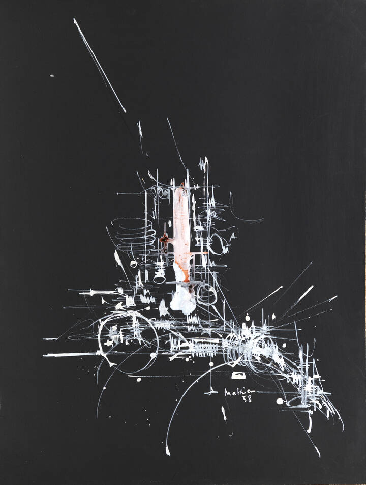 GEORGES MATHIEU - 'Senza titolo' 1958