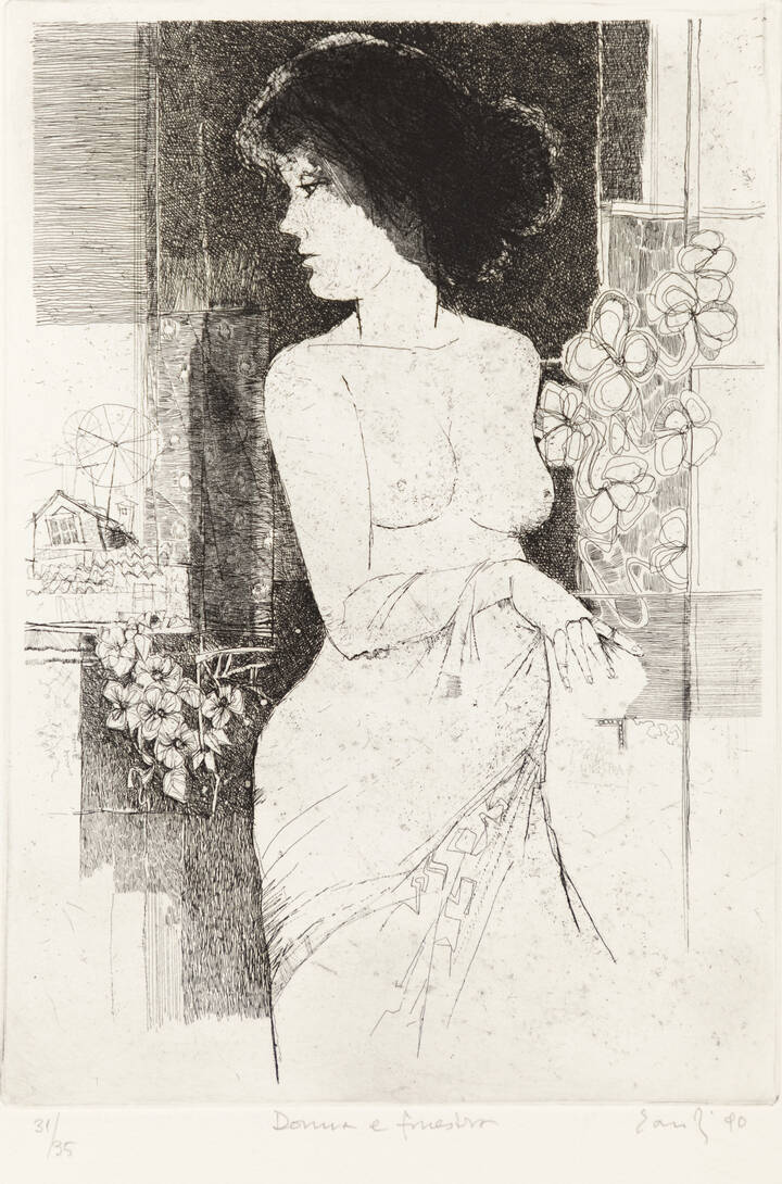 FERNANDO EANDI - 'Donna e finestra' 1990