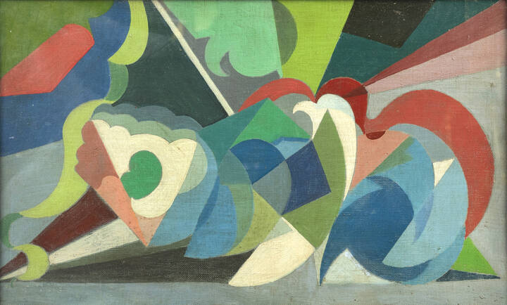 FUTURISTA PITTORE ANONIMO - 'Pesce futurista' anni '920