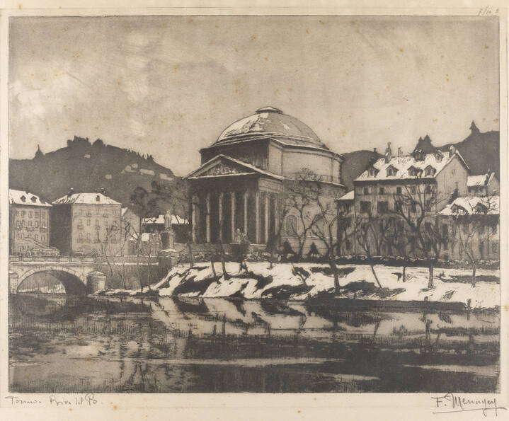 FRANCESCO MENNYEY - 'Torino - Rive del Po'