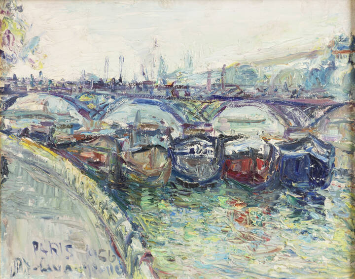 PIERO SOLAVAGGIONE - 'Paris. Pont des Arts' 1966