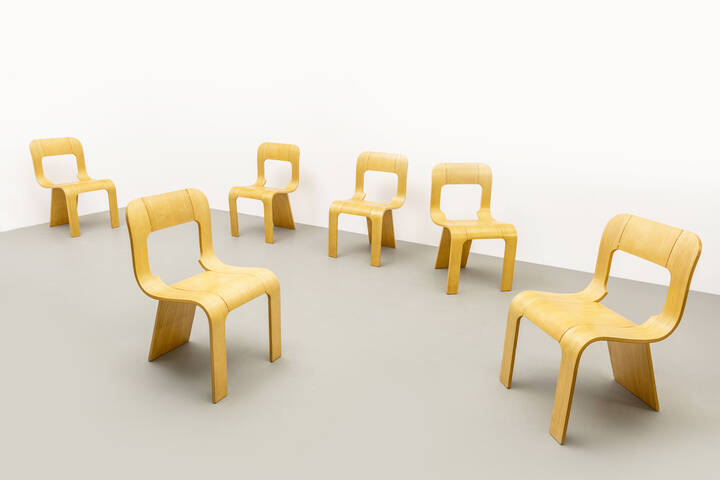 GIGI SABADIN - Sei sedie  mod. S Compensato