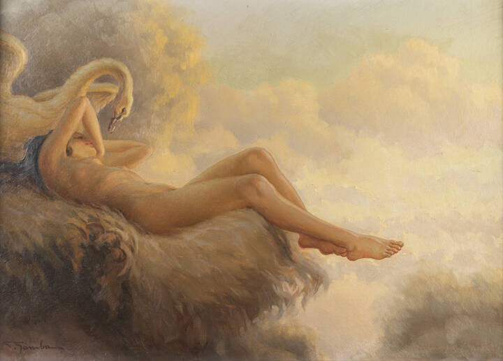 CELESTINO GAMBA - 'Leda e il cigno'