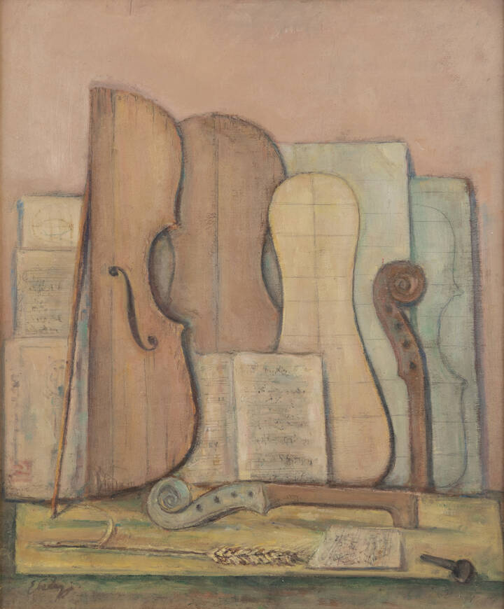 ESO PELUZZI - 'Composizione per un liutaio' 1980