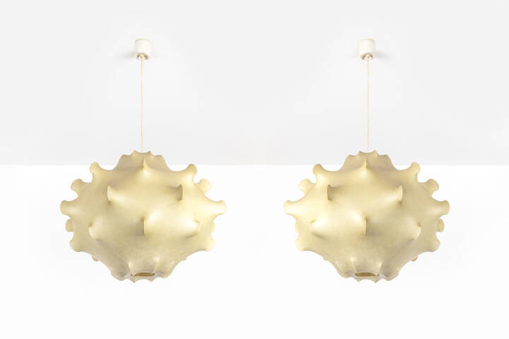 ACHILLE E PIER GIACOMO CASTIGLIONI - Coppia di lampade a sospensione mod.  Taraxacum 