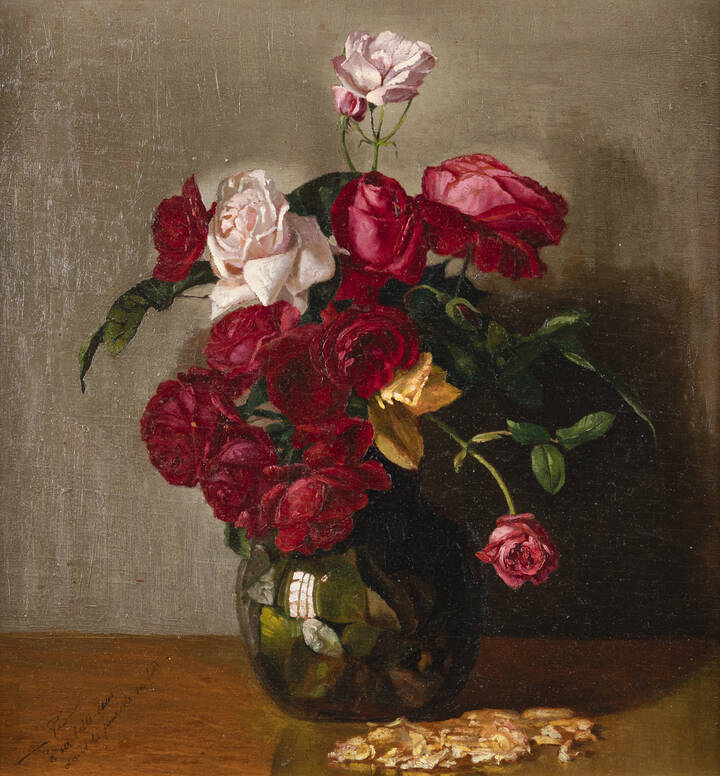 PITTORE NON IDENTIFICATO - 'Vaso di rose'