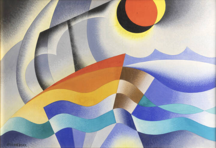NICOLAJ DIULGHEROFF - 'Paesaggio marino' 1933