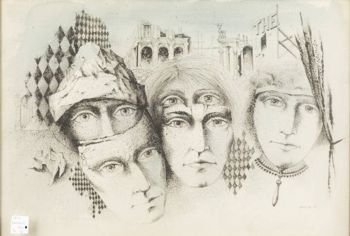 GIOVANNI MACCIOTTA - 'Maschere' 1971