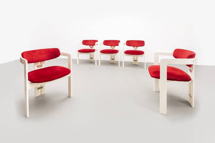 SAVINI AUGUSTO - Cinque poltroncine mod. Pamplona